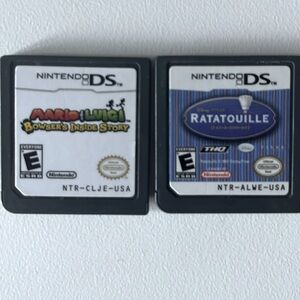 Nintendo DS - two games Mario and Luigi Bowser’s inside story and Ratatouille- E